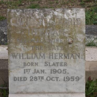HERMAN Chrissie Doris nee SLATER 1905-1959