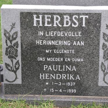HERBST Paulina Hendrika 1937-1999