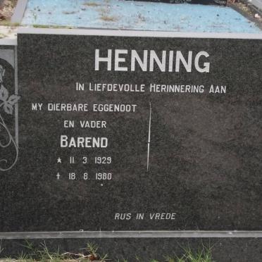 HENNING Barend 1929-1980