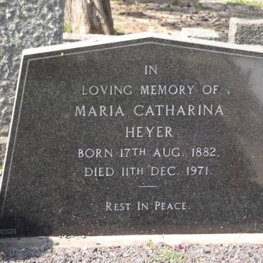 HEYER Maria Catharina 1882-1971
