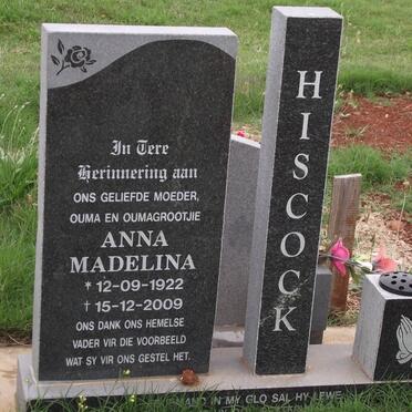 HISCOCK Anna Madelina 1922-2009