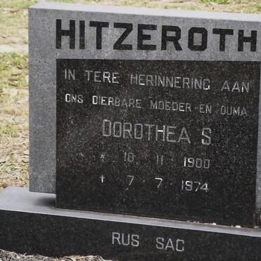 HITZEROTH Dorothea Sophia 1900-1974