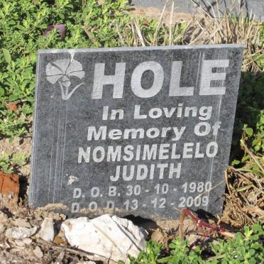 HOLE Nomsimelelo Judith 1980-2009