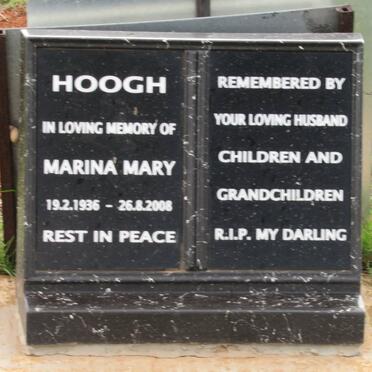 HOOGH Marina Mary 1936-2008