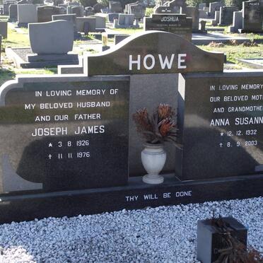 HOWE Joseph James 1926-1976 &amp; Anna Susanna 1932-2003
