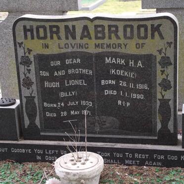 HORNABROOK Hugh Lionel 1933-1971 :: HORNABROOK Mark H.A. 1916-1990