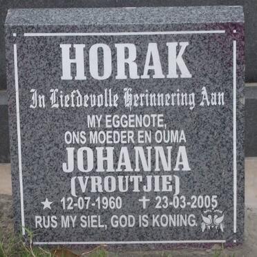 HORAK Johanna Jacoba D.1960-2005