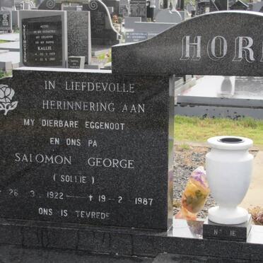 HORN Salomon George 1922-1987