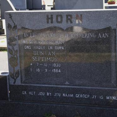 HORN Bunyan Septimus 1930-1984