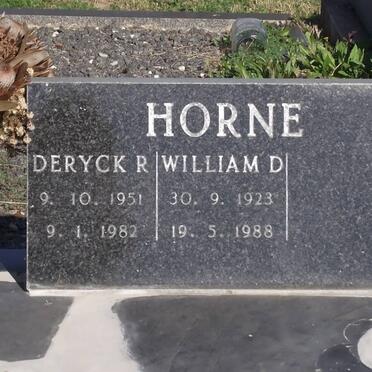 HORNE Deryck R. 1951-1982 :: HORNE William D. 1923-1988
