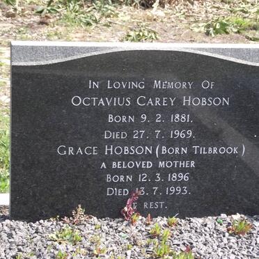HOBSON Octavius Carey 1881-1969 &amp; Grace TILBROOK 1896-1993