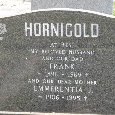 HORNIGOLD Frank 1896-1969 &amp; Emmerentia J. 1906-1995