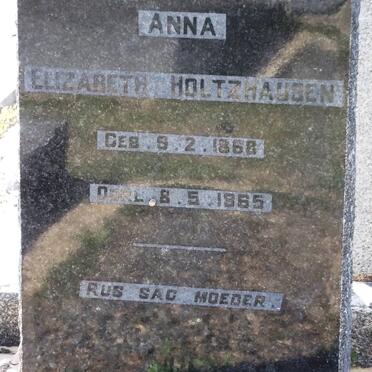 HOLTZHAUSEN Anna Elizabeth 1868-1965