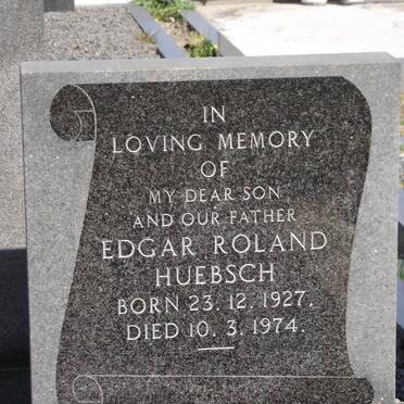 HUEBSCH Edgar Roland 1927-1974