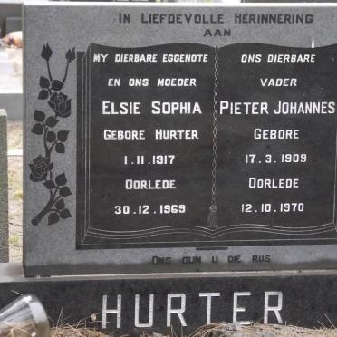HURTER Pieter Johannes 1909-1970 &amp; Elsie Sophia HURTER 1917-1969