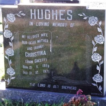 HUGHES Christina nee GREEFF 1929-1971