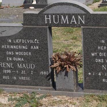 HUMAN Irene Maud 1899-1980 &amp; Nicolaas 1906-1978
