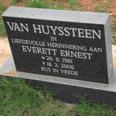 HUYSSTEEN Everett Ernest, van 1961-2006