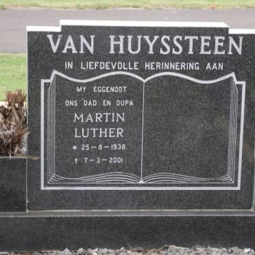 HUYSSTEEN Martin Luther, van 1938-2001