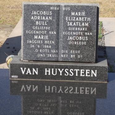 HUYSSTEEN Jacobus Adriaan, van -1984 &amp; Marie Elizabeth 1926-2005