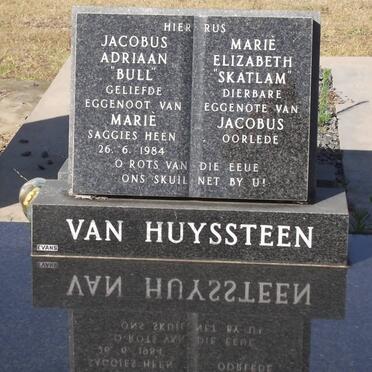 HUYSSTEEN Jacobus Adriaan, van -1984 &amp; Marie Elizabeth 1926-2005