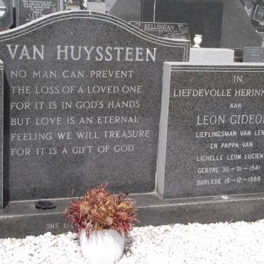 HUYSSTEEN Leon Gideon, van 1941-1989