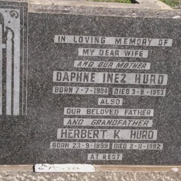 HURD Herbert K. 1899-1982 &amp; Daphne Inez 1904-1953 