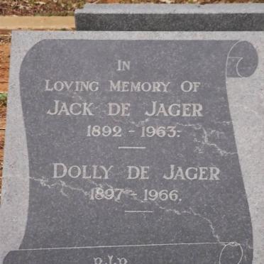 JAGER Jack, de 1892-1963 &amp; Dolly 1897-1966