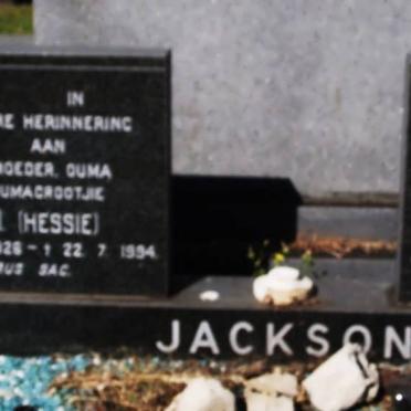 JACKSON O.T.R. 1915-1979 &amp; H.J. 1926-1994