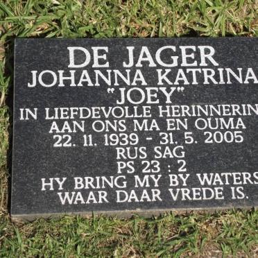 JAGER Johanna Katrina, de 1939-2005