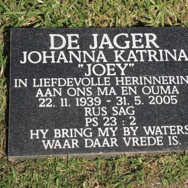 JAGER Johanna Katrina, de 1939-2005