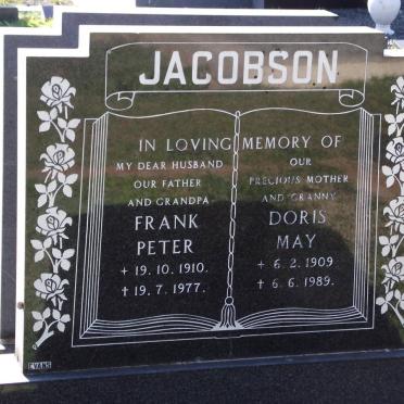 JACOBSON Frank Peter 1910-1977 &amp; Doris May 1909-1989