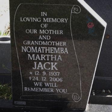 JACK Nomathemba Martha 1937-2006