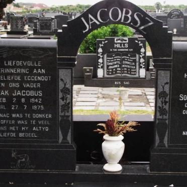 JACOBSZ Izak Jacobus 1942-1975 &amp; Sophia Elizabeth 1939-1988