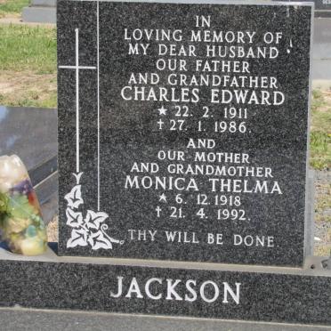 JACKSON Charles Edward 1911-1986 &amp; Monica Thelma 1918-1992