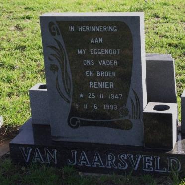 JAARSVELD Renier, van 1947-1993
