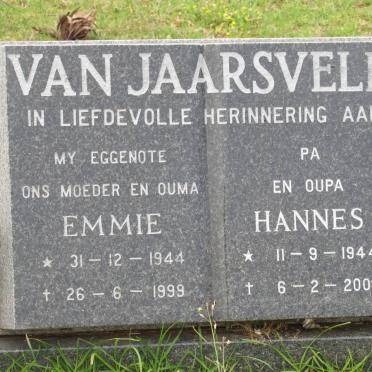 JAARSVELD Emmie, van 1944-1999 &amp; J.B. 1944-2009