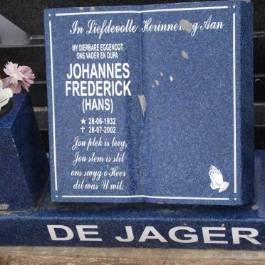 JAGER Johannes Frederick, de 1932-2002