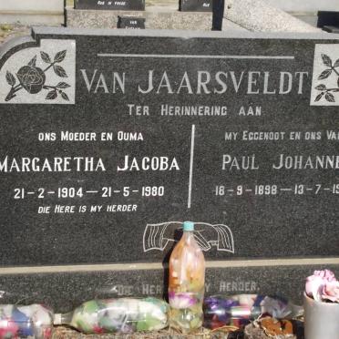 JAARSVELDT Paul Johannes, van 1898-1968 &amp; Margaretha Jacoba 1904-1980