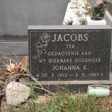 JACOBS Johanna K. 1922-1985