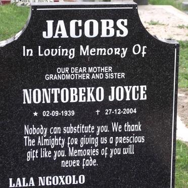 JACOBS Nontobeko Joyce 1939-2004