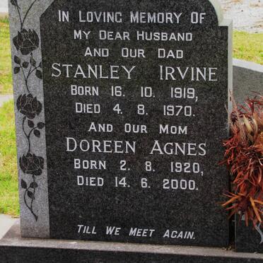 JACOBS Stanley Irvine 1919-1970 &amp; Doreen Agnes 1920-2000