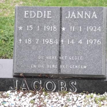 JACOBS Eddie 1918-1984 &amp; Janna 1924-1976