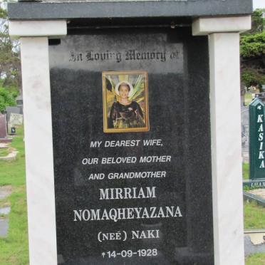 JANTJIES Mirriam Nomaqheyazana nee NAKI 1928-1976