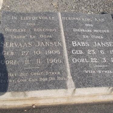 JANSEN Servaas 1906-1966 &amp; Maria M.S. 1914-2008