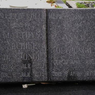 JONGH Matthys Michiel, de 1903-1975 &amp; Anna 1913-1977