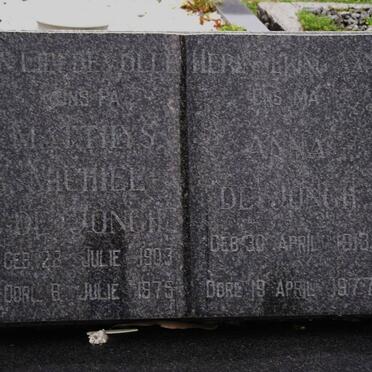 JONGH Matthys Michiel, de 1903-1975 &amp; Anna 1913-1977