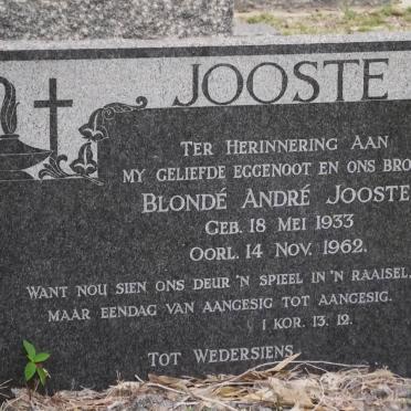 JOOSTE Blonde Andre 1933-1962