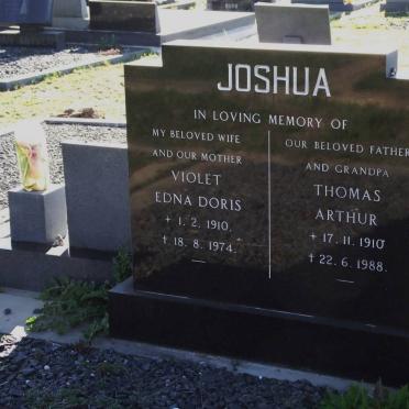 JOSHUA Violet Edna Doris 1910-1974 &amp; Thomas Arthur 1910-1988