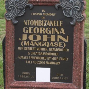 JOHN Ntombizanele Georgina nee MANGQASE 1939-2002